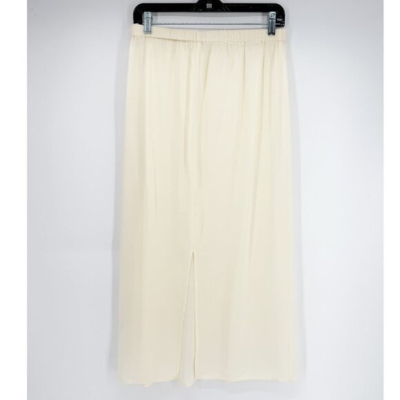 ALYSI Italy Cream Slit Sheer Half Slip Skirt Sz 6 - Picture 2 of 6